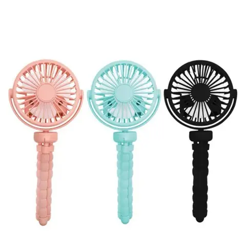 Вентилятор, 22 см, ручний/портативний, гнучка ручка, 3 швидкості, світло, USB-зарядка, MK5718 (В асортименті)