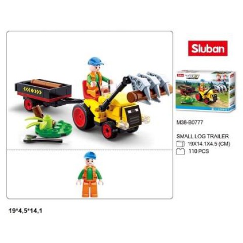 Конструктор Town Трактор з причепом, M38-B0777, 110 деталей, 19x4.5x14.1 см