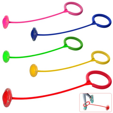 Скакалка нейроскакалка на одну ногу, 67 см, товщина 1 см, світлові ефекти, MS3235-2 (В асортименті)