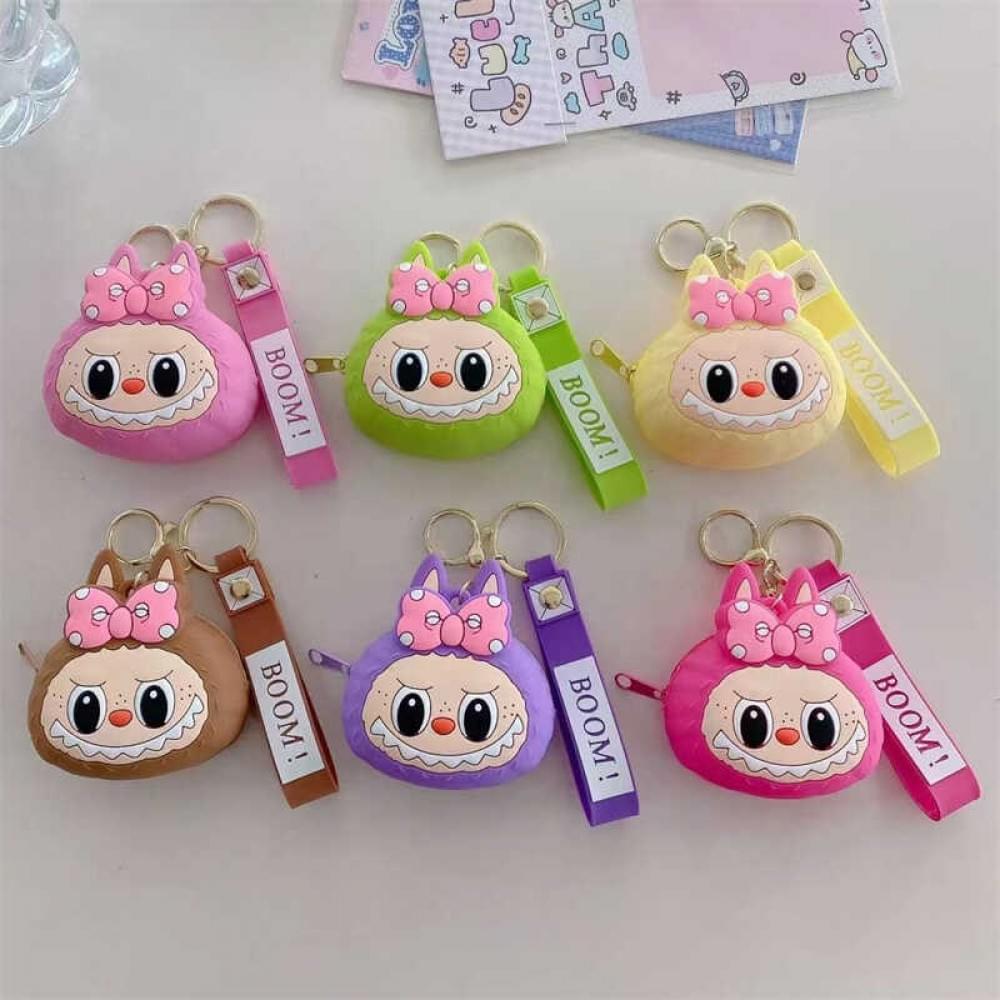 Гаманець, брелок, гумовий, металевий карабін та кільце, силіконовий ремінець, в п/е, МІКС ВИДІВ /600/