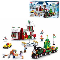 Конструктор дитячий SLUBAN Залізнична станція, M38-B0887, 565 деталей, фігурки персонажів