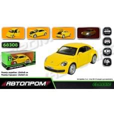 Машина мет. АВТОПРОМ 1:31 Volkswagen The Beetle, батар,світло,звук,відкр.двері,кор. 18*9*8см /48-2/