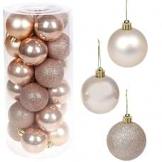 Набір кульок 24 штуки D6см "Шампань" ZWH6CM тубус