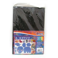 Фетр HARD, 170 г/м², 1.2 мм, Чорний, А4, 10 шт. в упаковці