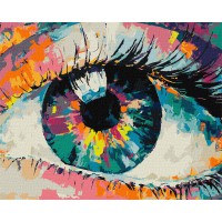 Набір для розпису по номерах Райдужний погляд, 40x50 см
