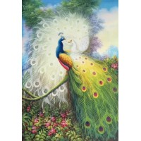 Алмазна мозаїка на підрамнику Павлін 40×50 см 70855_BGLE