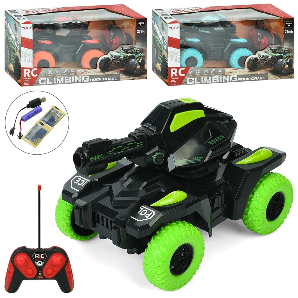 Р/К танк , акум, 21см, стріляє водяними кулями, гумові колеса, USBзарядне, 3 кольори, в кор-ці, 31-16-15см /12/