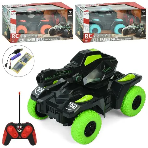 Танк на радіокеруванні акумулятор 21 см стріляє водяними кулями гумові колеса USB (в асортименті) 617-40