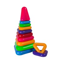 Піраміда трикутна №7, 9 елементів, Бамсик, 29x15 см, 1809