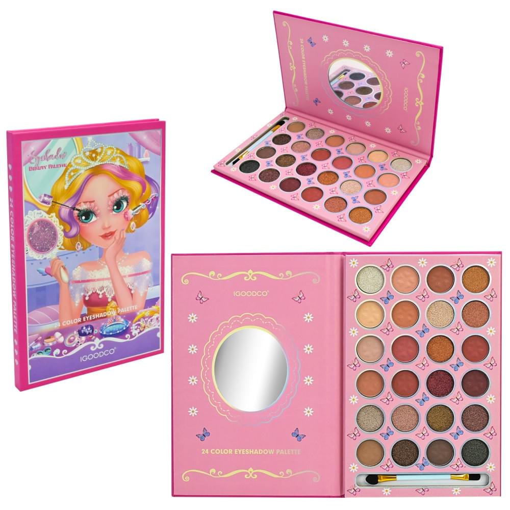 Набір дитячої декоративної косметики IGOODCO тіні, пензлик, дзеркало IG3122