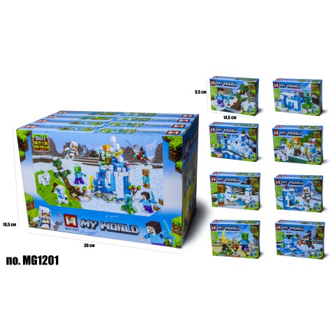 Конструктор дитячий My World Minecraft, MG1201, 36-49 деталей, (В асортименті)