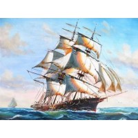 Алмазна мозаїка на підрамнику Шхуна 40×50 см 71471_BGLE