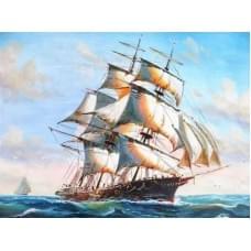 Алмазна мозаїка за номерами 40*50 "Шхуна" карт уп. (полотно на рамі)