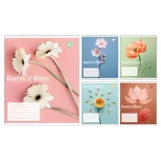 Тетради ученические 36 листов клетка Yes Essence of Bloom, 15 шт. в упаковке