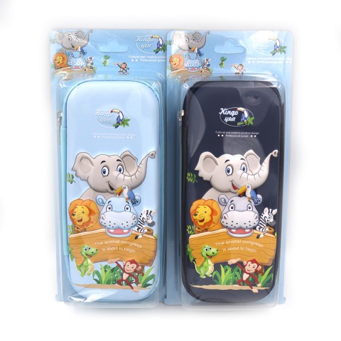 Пенал жорсткий об’ємний Слоник, 21.5x4x8.5 см, PVC (В асортименті)