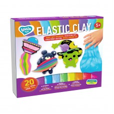 Набір для ліплення з повітряним пластиліном elastic clay 20 sticks tm lovin окто