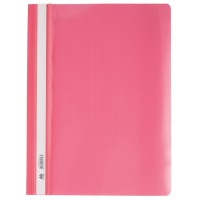 Швидкозшивач пластиковий, А4, PP, рожевий, 6 шт.