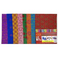 Набір фоамірану блискучого на клейкій основі Візерунки, А4, 8 аркушів, 2 мм, 8 кольорів