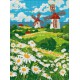 Алмазна мозаїка Поле ромашок Ideyka 30×40 см AMO8148