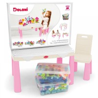 Набір Граємось та навчаємось стіл стілець конструктор 404 деталі Фламінго 04660/11