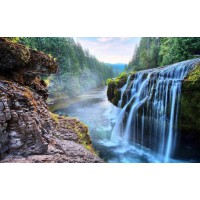 Алмазна мозаїка на підрамнику Водоспад 40×50 см 71067_BGLE