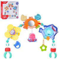 Підвіска на коляску, 48x36 см, дзеркало, брязкальце, підвіски 3 шт., 28x28x6 см