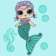 Набір для розпису по номерах для дітей 5+ L.O.L. Surprise! Mermaids Merbaby, 40x40 см, КНО6262