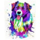 Алмазна мозаїка на підрамнику Кольоровий пес 40×50 см 71955_BGLE