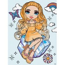 Картина за номерами для дітей "Rainbow High Poppy Rowan" Ideyka 30х40 см КНО1245