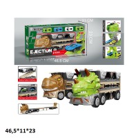 Трейлер-монстр-трек динозавр запуск з метал машинками 4 шт 838