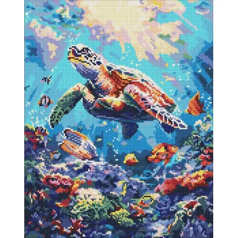 Набір з алмазною мозаїкою на підрамнику Морський спокій Ideyka AMO8099, 40x50 см