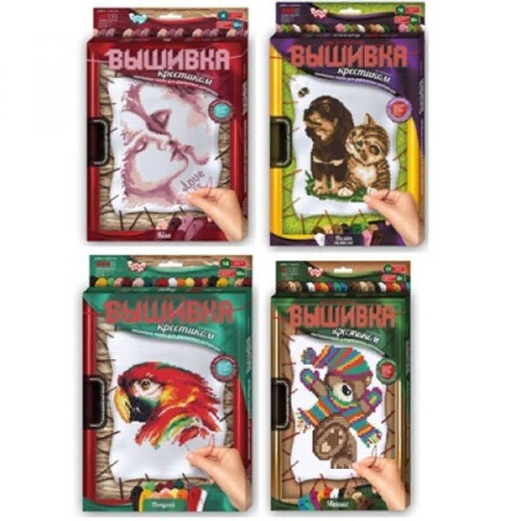 Набір для творчості Вишивка хрестиком на розтяжці з рамкою, 052240 (В асортименті)