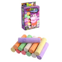 Крейда для малювання на асфальті велика, 12 шт. (українською/російською), Danko Toys