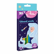 Олівці кольорові yes 12 кол. Space girl