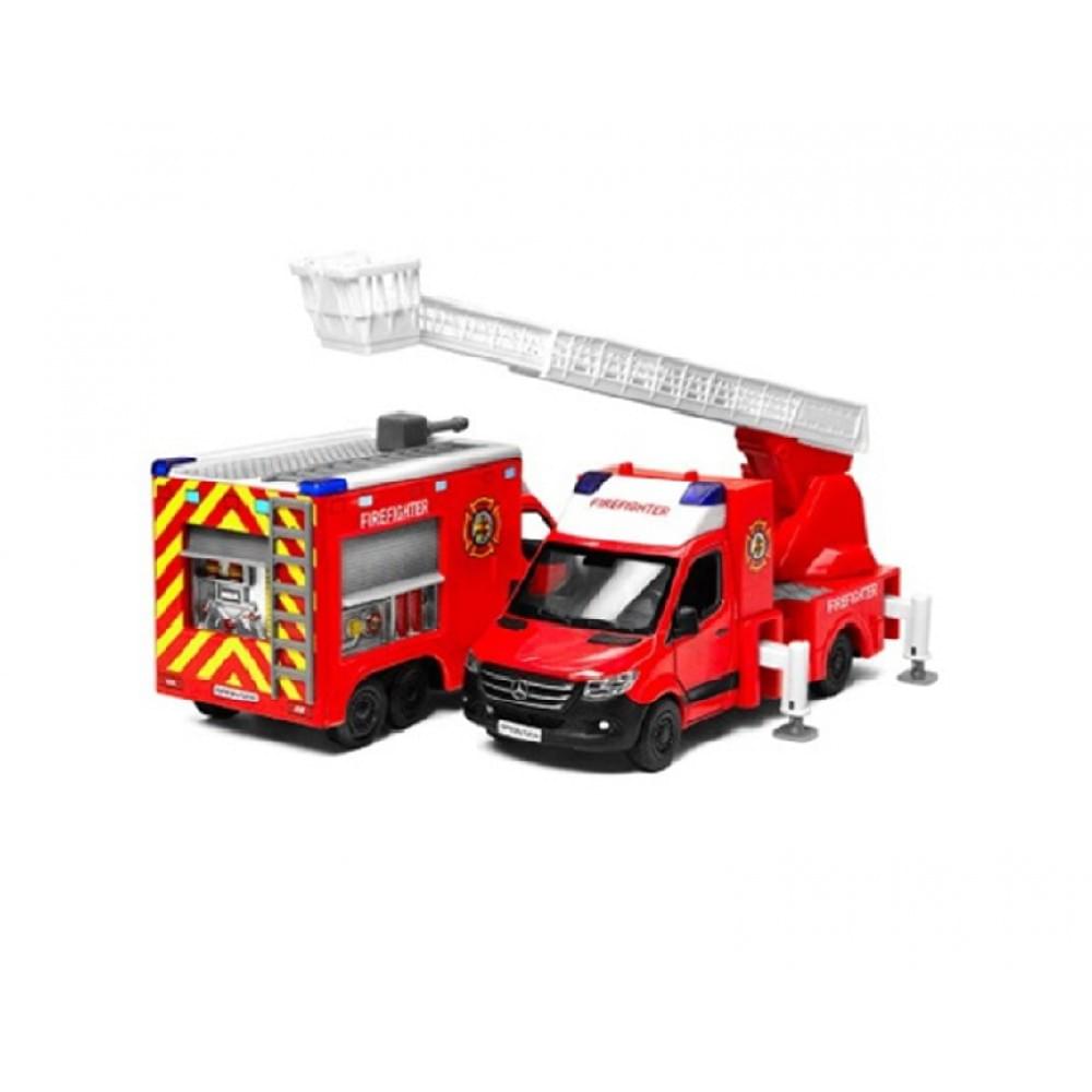 Модель автобус 5" MERSEDES-BENZ Sprinter KT5478W Пожежна метал.інерц.відкр.дв.2в.кор./96/