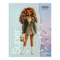 Щоденник Супер Дівчина, А5+, 40 аркушів, ламінація, УФ-лак, Kids Line