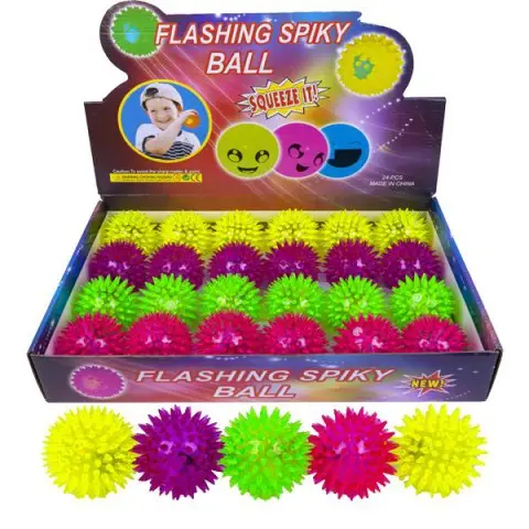 М'яч-стрибунець з шипами діаметр 6,5 см світло 14-46