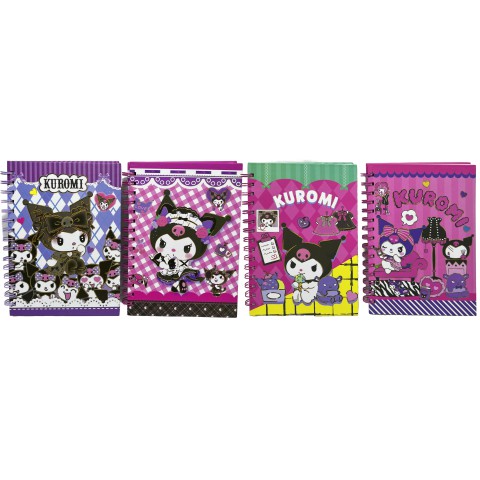 Зошит на спіралі Зайчик Kuromi, А5, 80 аркушів, тверда обкладинка, 80 г/м², клітинка (В асортименті)