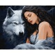 Картина за номерами Під захистом вовка 40×50 см КНО8379