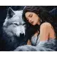 Картина за номерами Під захистом вовка 40×50 см КНО8379