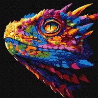 Картина за номерами Яскравий дракон Ideyka 30×30 см КНО5178