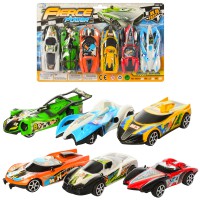 Набір машинок, 6 шт., на листі (В асортименті)