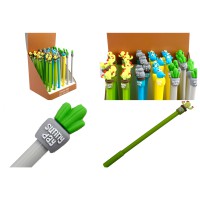 Ручка кулькова Кактус у чашці, 12 шт., 1296-7