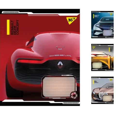 Зошити учнівські 60 аркушів лінія. YES Dezir concept 10 шт. в упаковці