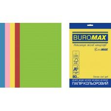 Папір кольоровий Euromax 80г/м2, INTENSIVE, 5кольорів, 20арк.