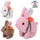 М'яка іграшка зайчик/кролик, 17-17-8см, стрибає, звук, рухливий ніс, 3 кольори, на бат-ці, у п/е /72/