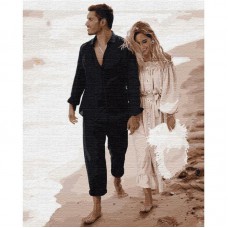 Картина по номерам ТМ Идейка "Свидание на побережье: Никита Добрынин и Дарья Квиткова" 40*50 см КНО4750