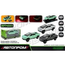 Машина мет. АВТОПРОМ 1:32 Tesla pickup truck beach, батар,світло,звук,відкр.двері,кор. 19,5*9*9см /24-2/