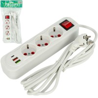 Подовжувач електричний 3 розетки 2 USB + Type-C 3 м
