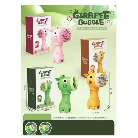 Генератор мильних бульбашок Жираф, 777-9 (В асортименті)